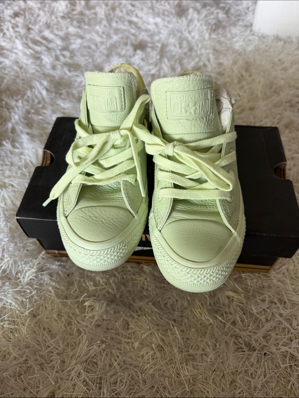 Converse Kids Pale Green Low Top Sneakers